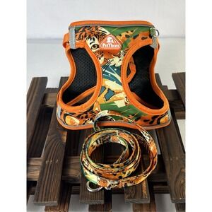 Dog  Harness and Leash Set, Step-in Escape Proof Adjustable Vest Harness Sz L